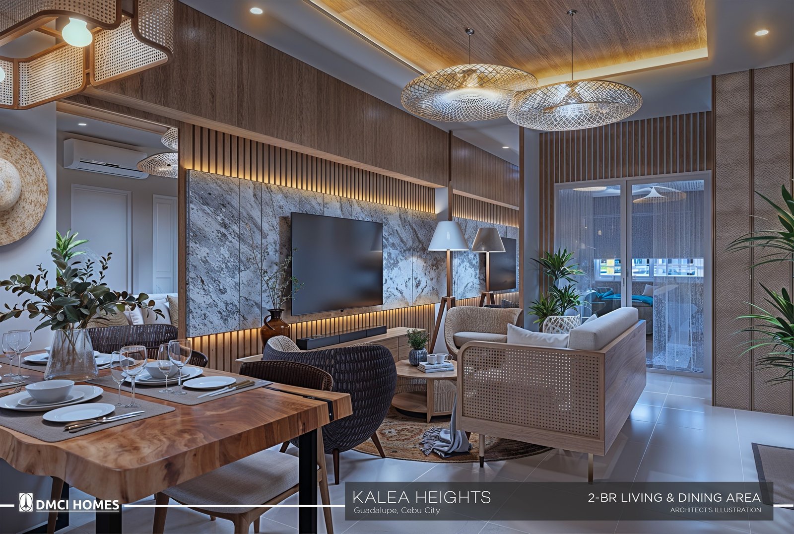 2 Br Living And Dining Area at Kalea Heights