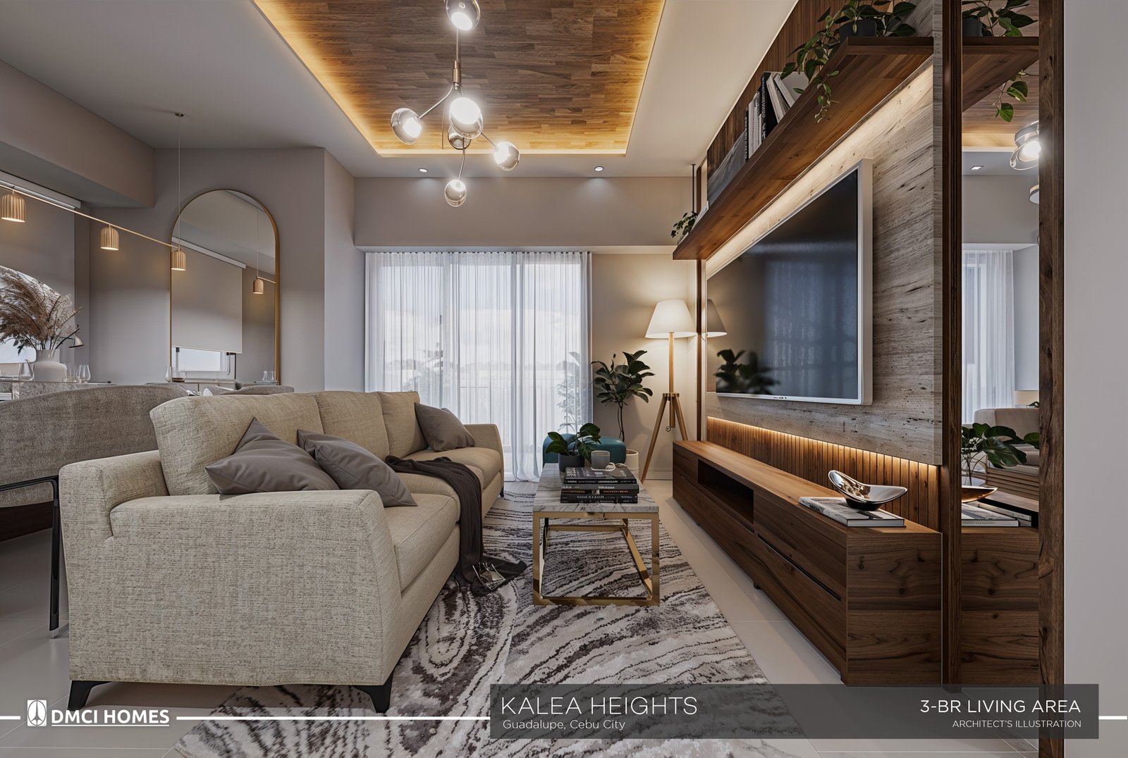 3 Br Living Area at Kalea Heights