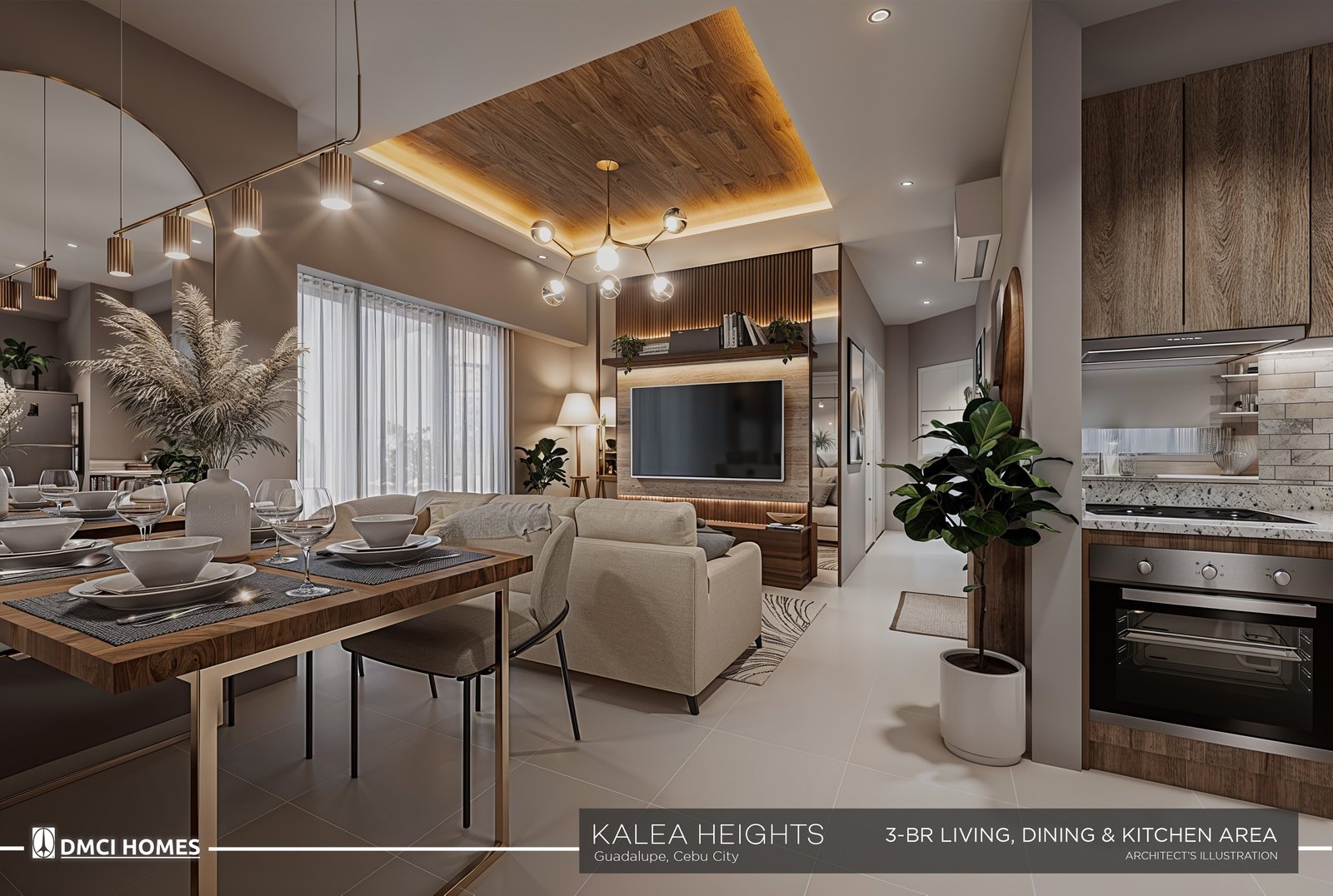 3 Br Living Dining And Kitchen at Kalea Heights