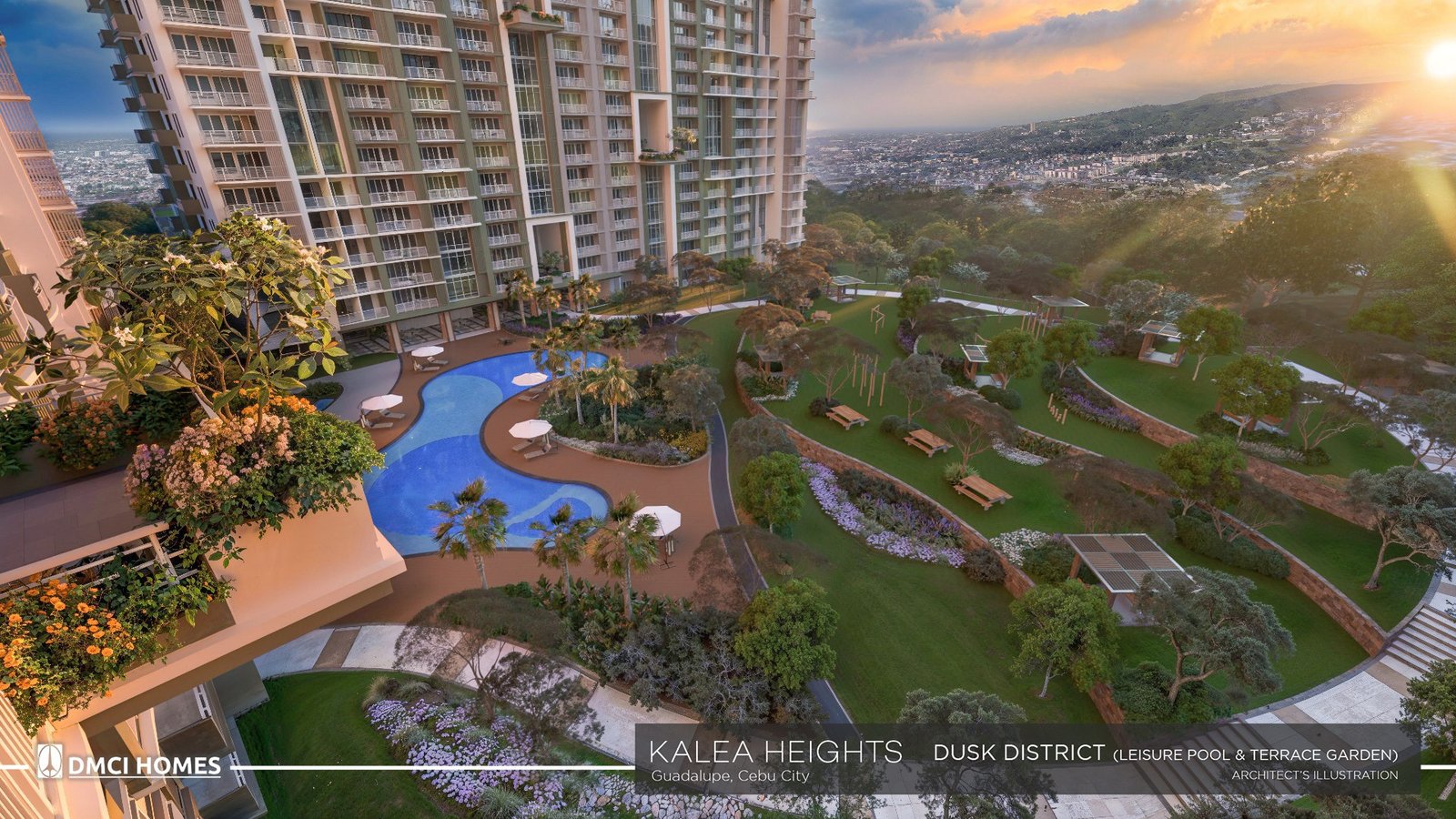 Klh Dusk District Leisure Pool And Terrace Garden at Kalea Heights