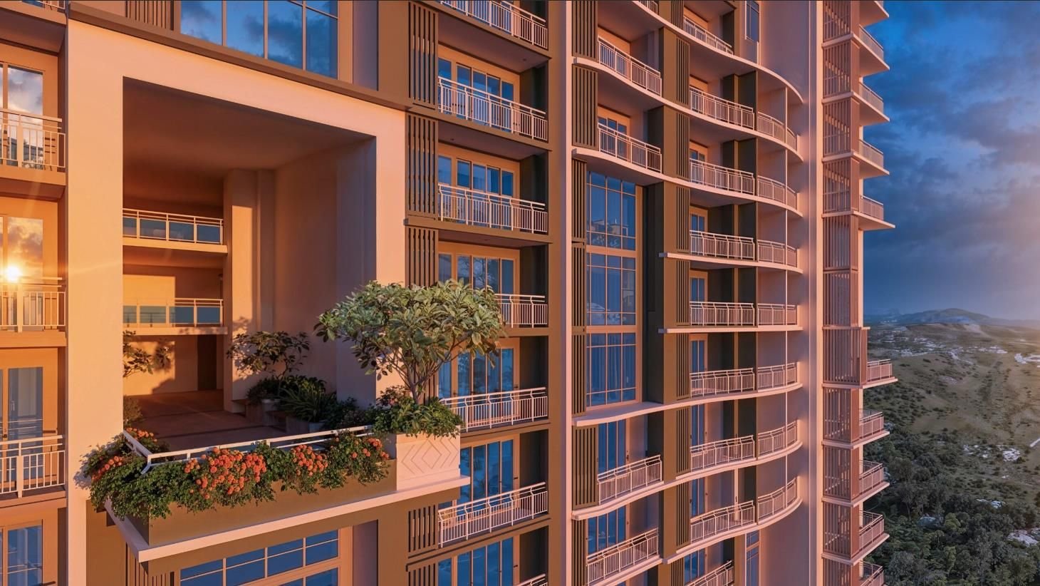 Atrium & sky patios at Kalea Heights
