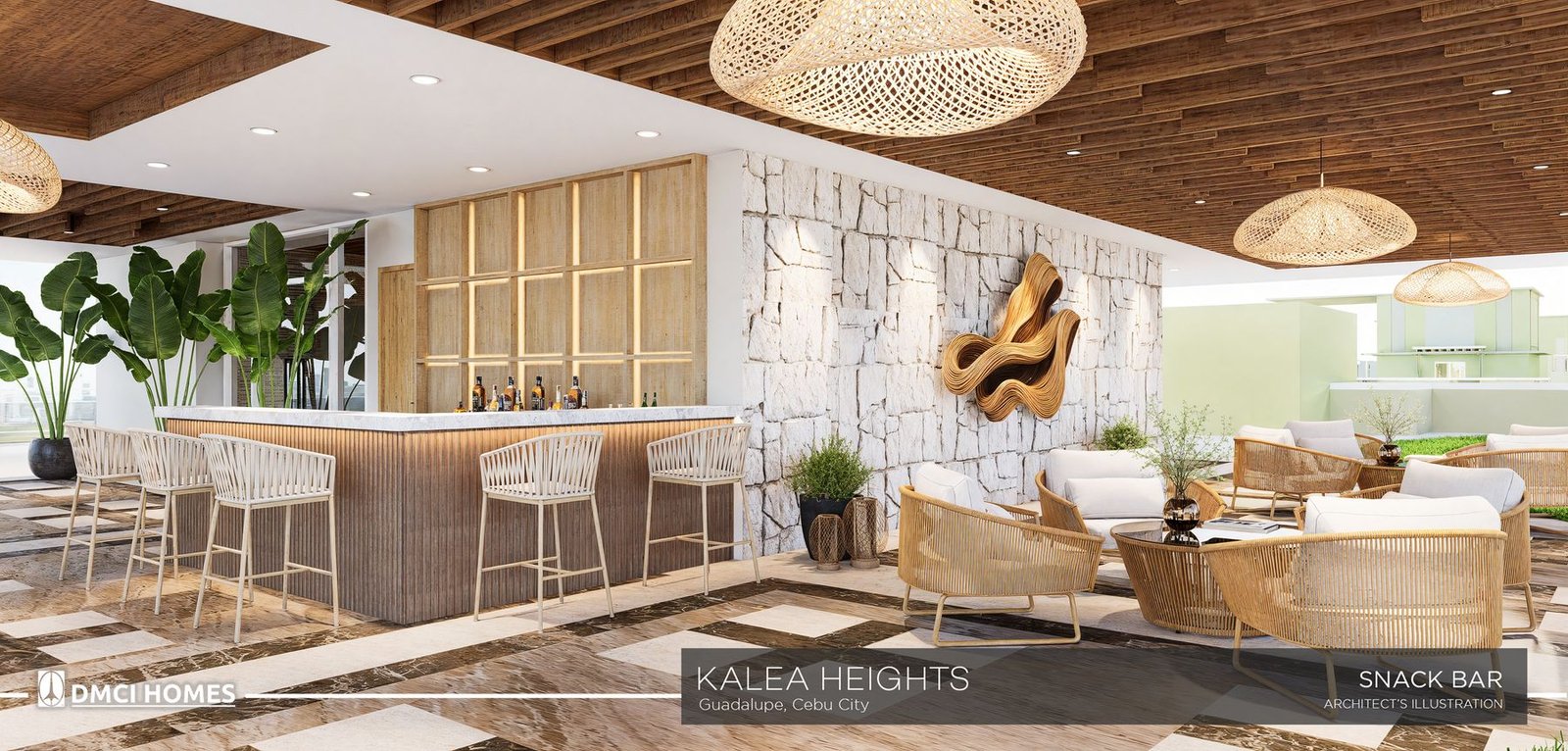 Snack bar & kitchen at Kalea Heights